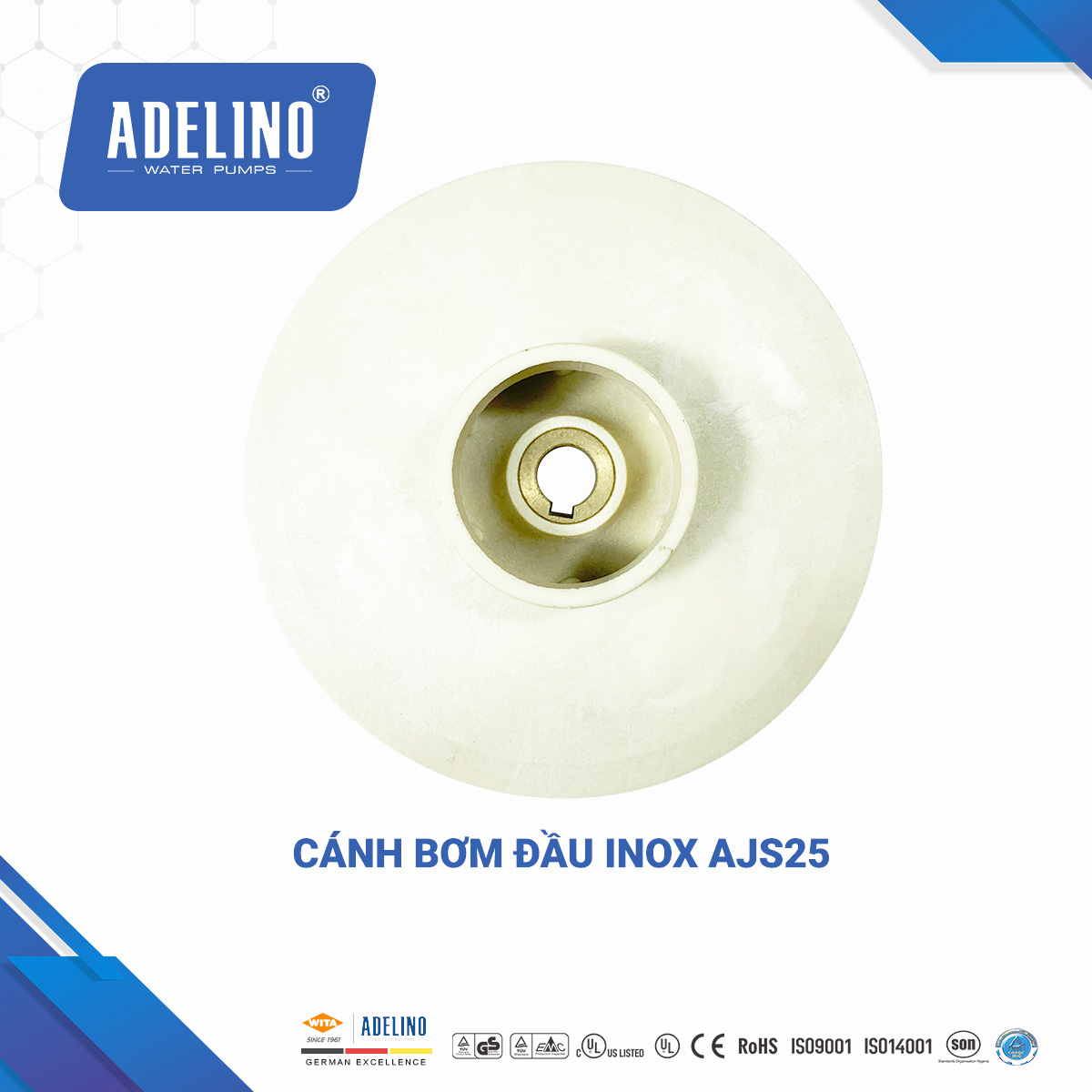 Cánh quạt bơm nước 250W (0.33Hp) - AJS25 Adelino