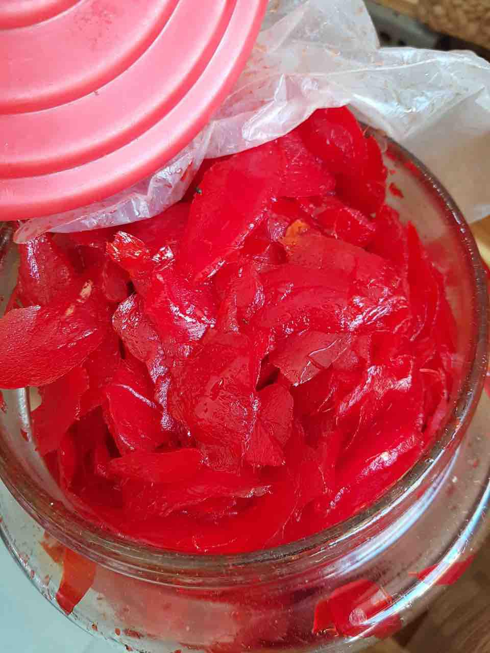 Mứt gừng đỏ làm bánh trung thu 1kg - date luôn mới