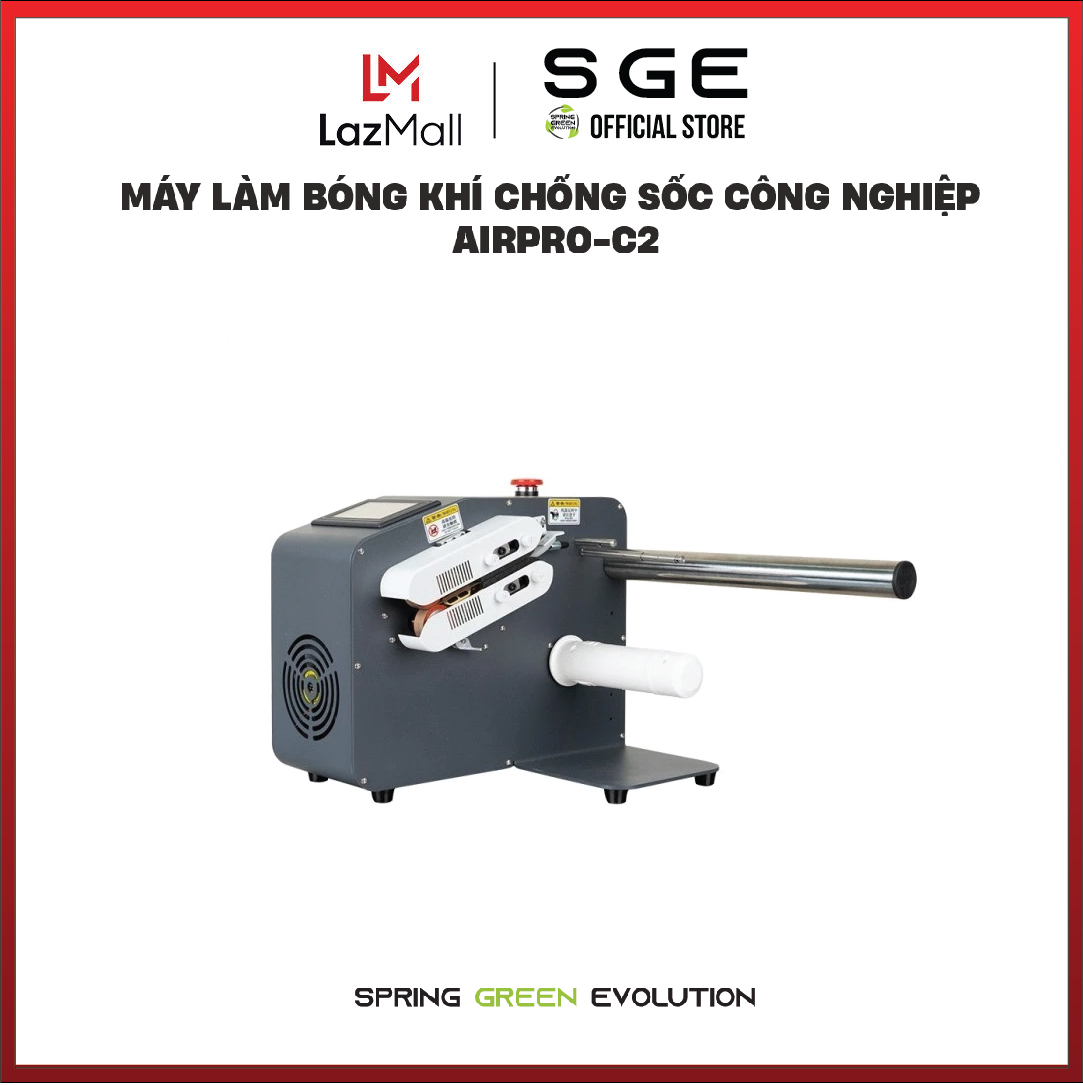 Máy Làm Đệm Bóng Khí Chống Sốc SGE AIRPRO C2 Làm Đệm Bóng Khí Đóng Gói Bảo Quản Sản Phẩm Chống Va Đập - Tốc Độ 25m/1Phút