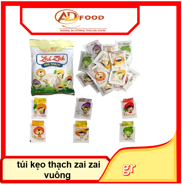 100gr kẹo thạch zai zai vuông thơm ngon hàng loại ngon