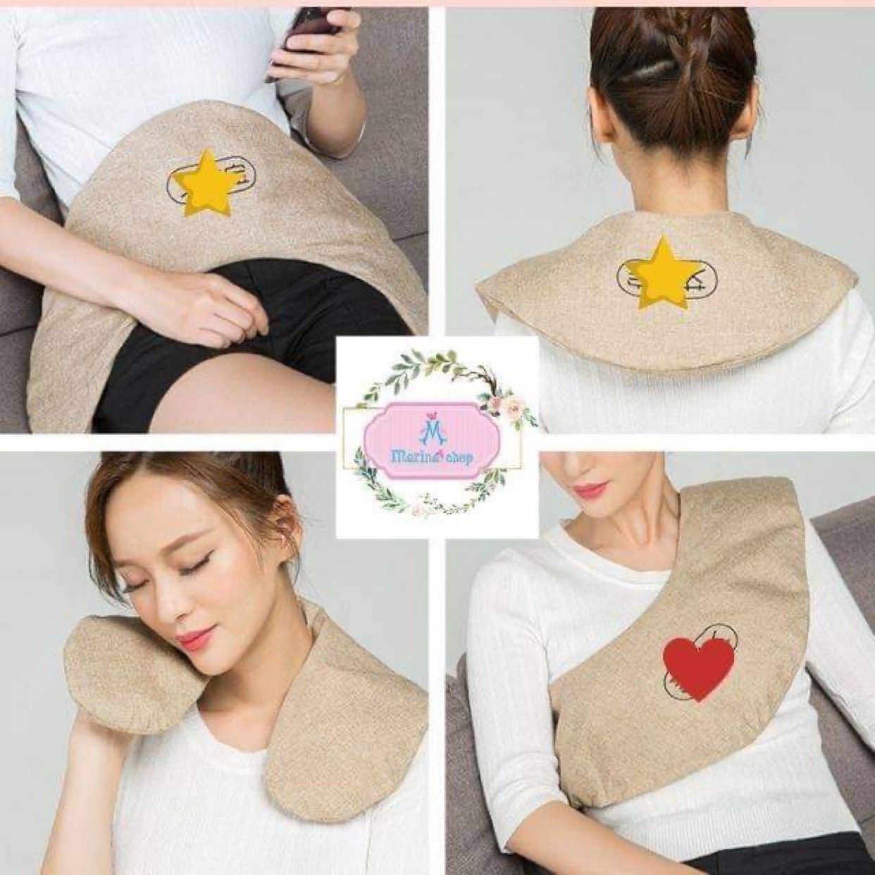 [Tặng kèm lọ xịt phun sương] Túi chườm nóng lạnh đa năng bằng thảo dược, ko cần sạc điện, an toàn, tiện lợi