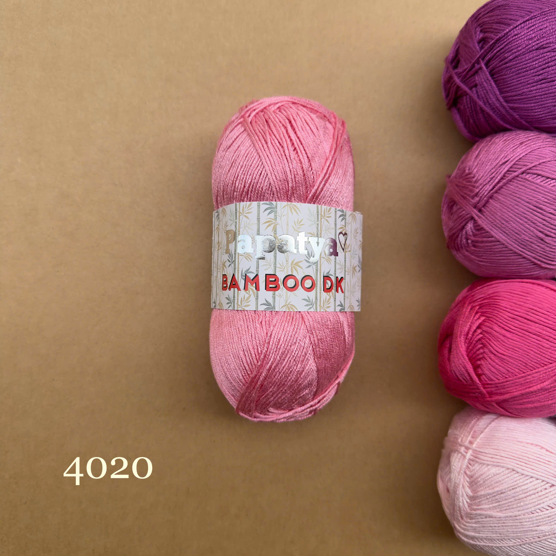 Sợi Bamboo - Papatya, 100g - 270m, dùng để đan móc áo váy, khăn