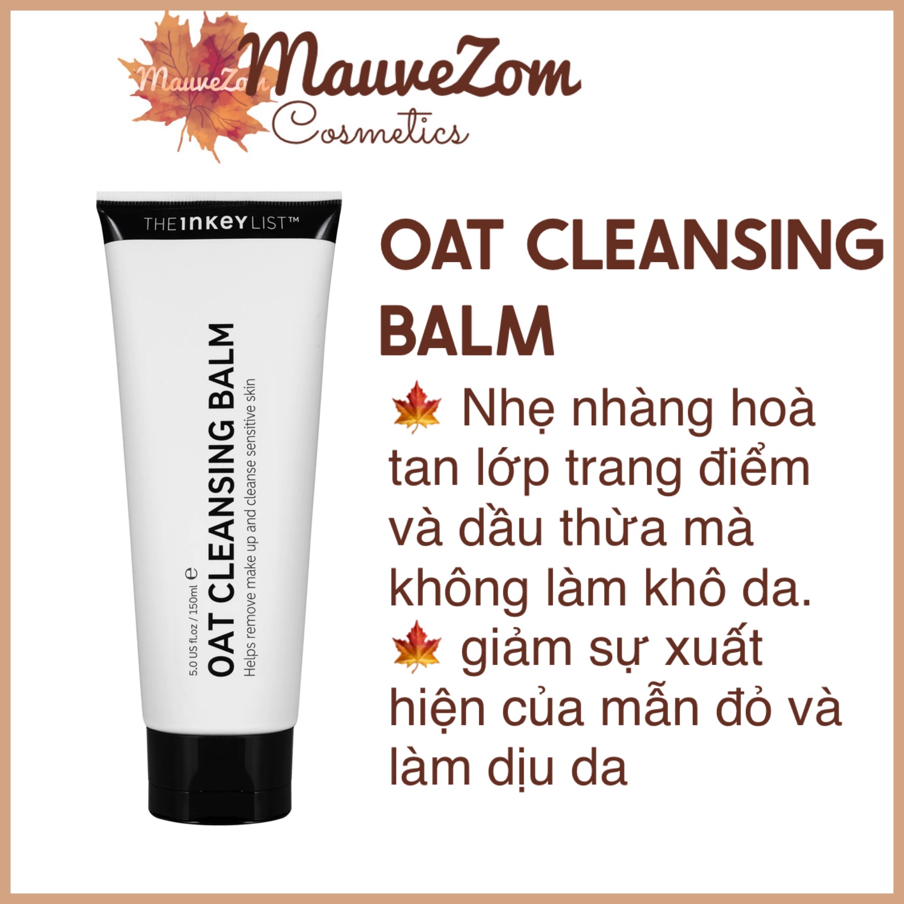 [HCM]Sữa rửa mặt yến mạch Oat Cleansing balm - THE INKEY LIST 150ml