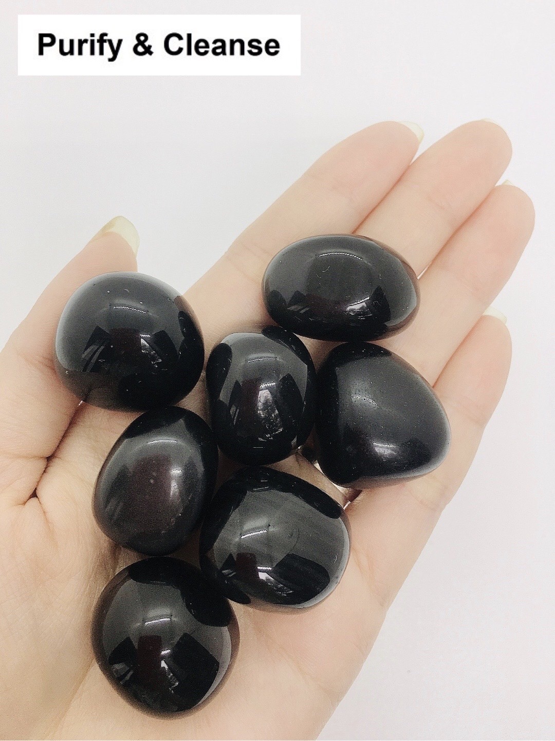 Purify & Cleanse Đá Onyx Đen 2cm Thanh Tẩy Tarot Reiki Phong thủy Healing Stone Natural Stone