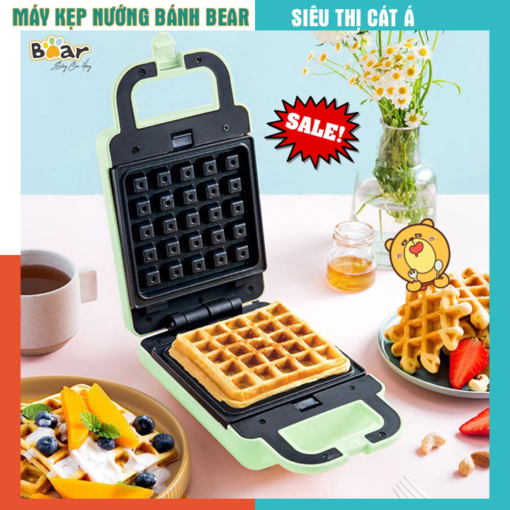 Máy kẹp nướng bánh Bear DBC - P06N2, công suất 600W - Bảo hành chính hãng 6 tháng