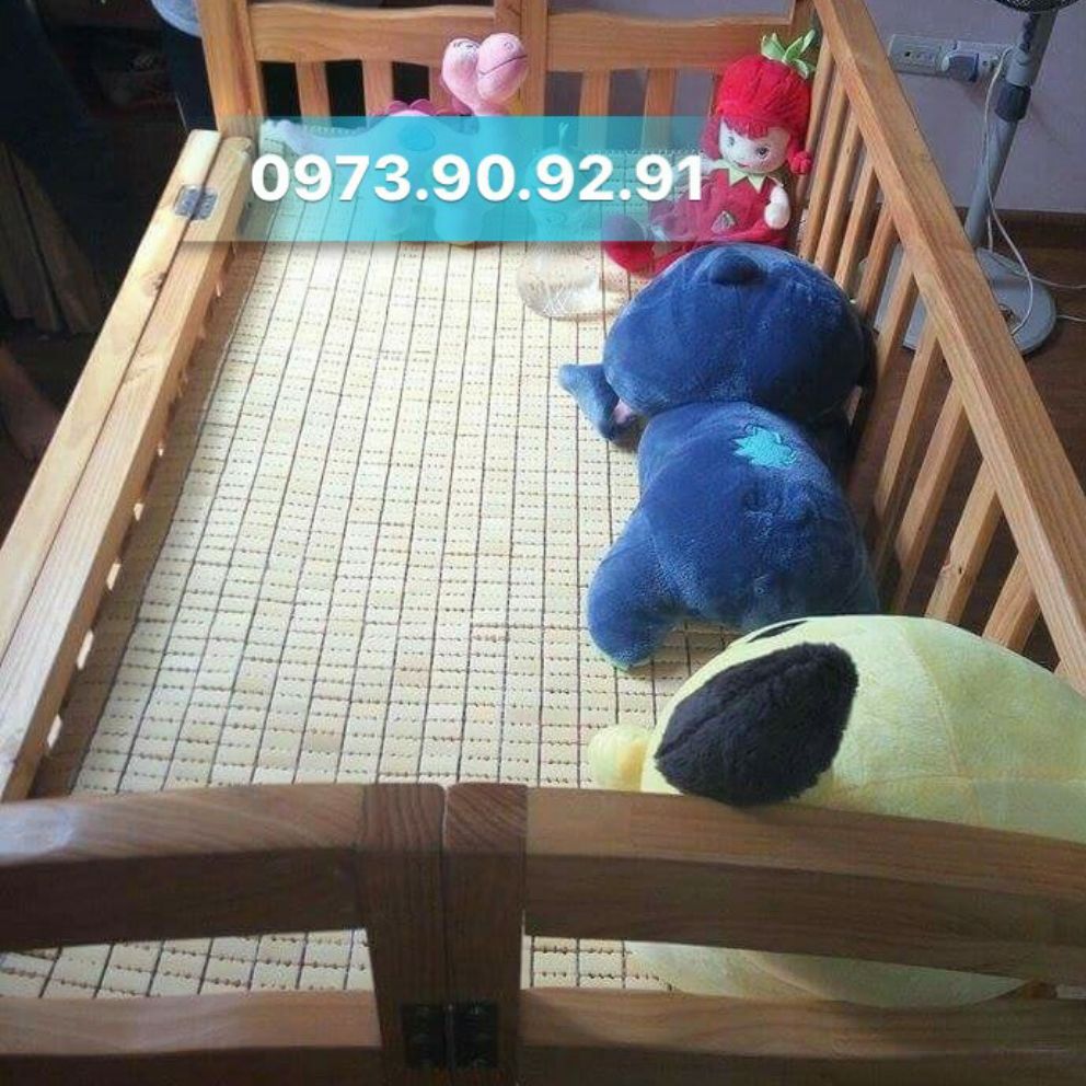 chiếu trúc đặt nôi cũi cho bé KT 60 x 1m