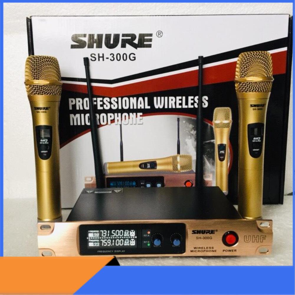 Micro Không Dây Shure SH-300G Chất Lượng Giá Rẻ - Micro không dây karaoke gia đình giá tốt