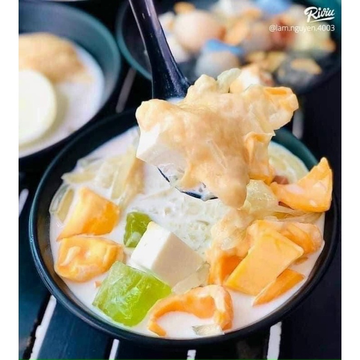 Bột cốt dừa chuyên chè sầu, chỉ có tại xưởng chè ngon