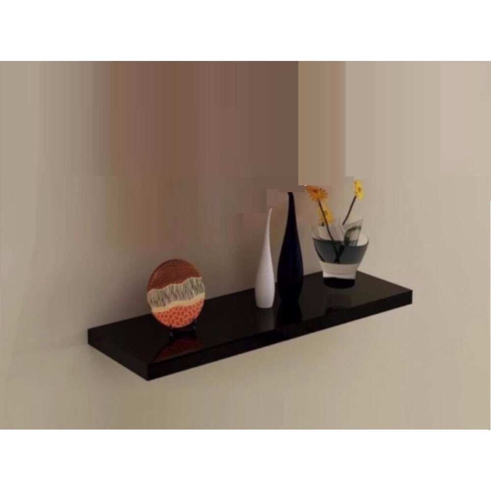 Kệ trang trí treo tường 1 thanh ngang đen dài 50*15cm