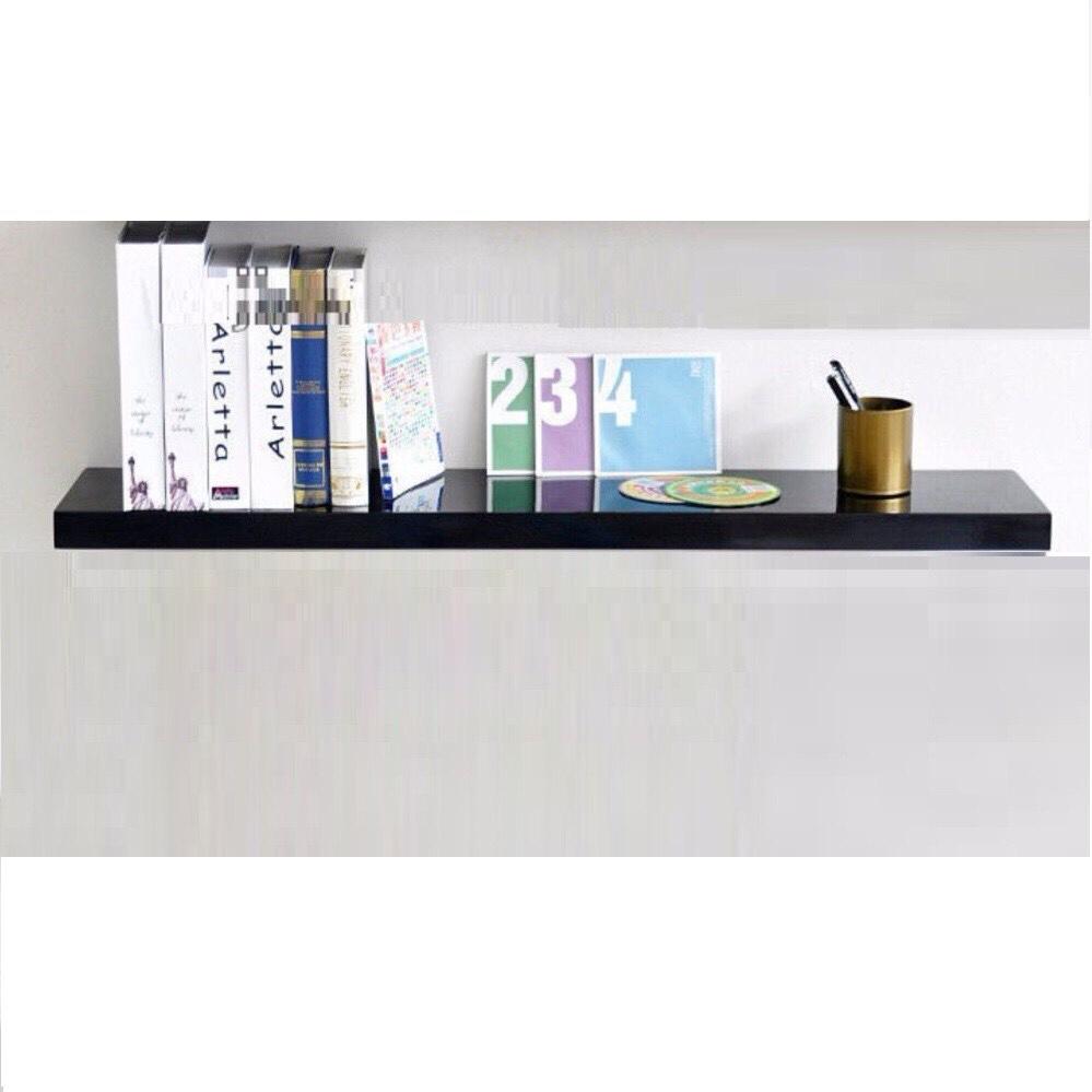 Kệ trang trí treo tường 1 thanh ngang đen dài 60*15cm