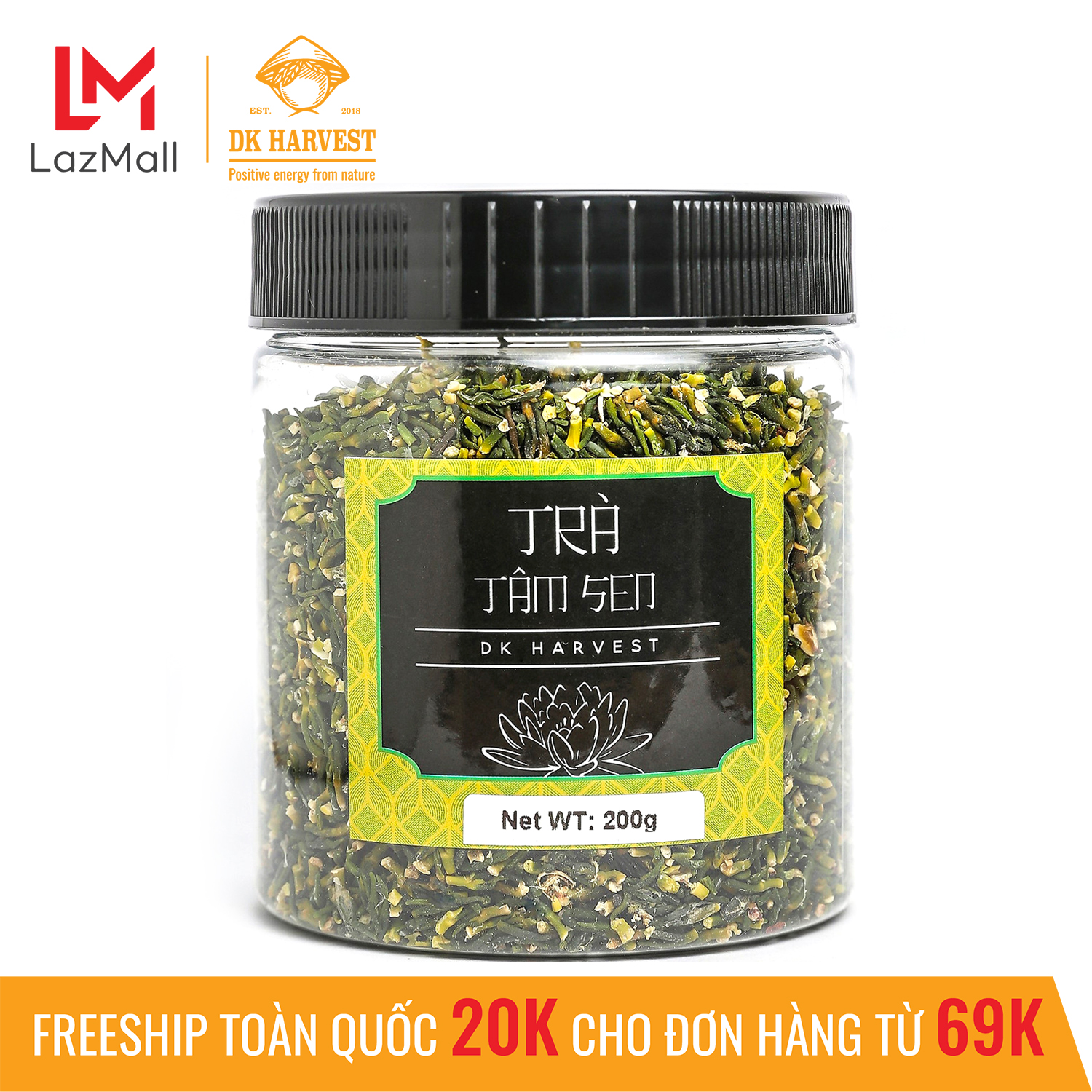 Trà Tâm Sen DK Harvest 200g - an thần, giảm mất ngủ