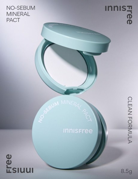 Phấn nén kiềm dầu no sebum mineral pact Innisfree mẫu mới Duduhouse