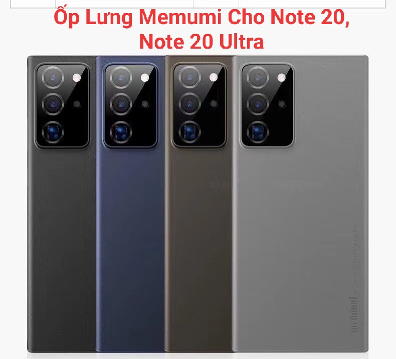 Ốp Lưng Siêu Mỏng Memumi Cho Samsung Galaxy Note 20 Ultra, Mỏng Chỉ 0.3mm, Có Gờ Bảo Vệ Camera, Ốp Samsung Note 20 Ultra