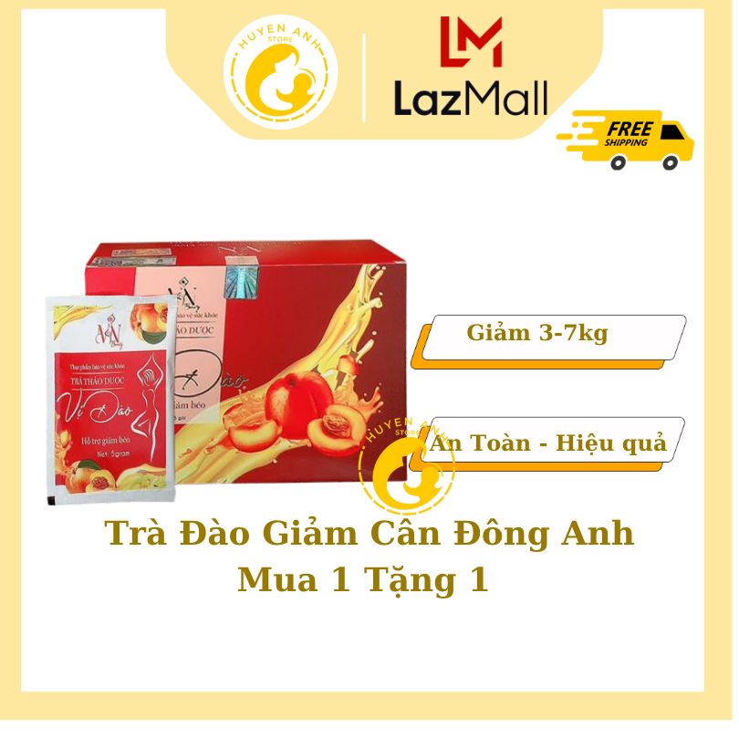Trà Đào Đông AnhTặng kèm Detox Rau Củ - Trà Thảo Dược Giảm Cân Đông Anh