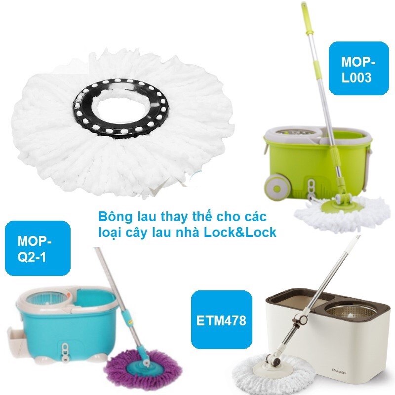 [HCM]Bông Lau Thay Thế Cây Lau Nhà Lock&Lock Mop-Q2 Và Walkable Mop–L003 Lock&Lock