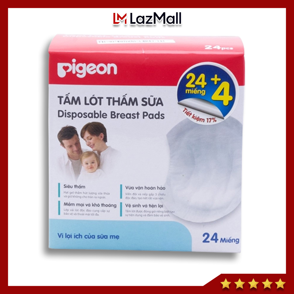 Tấm lót thấm sữa Pigeon, hộp 24 miếng