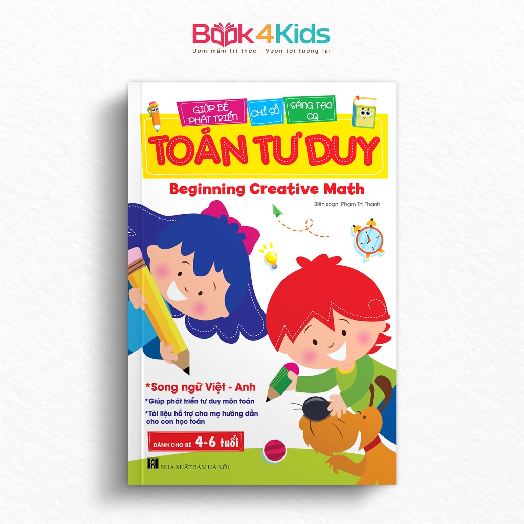 Sách - toán tư duy - beginning creative math - song ngữ việt anh - dành cho bé 4-6 tuổi
