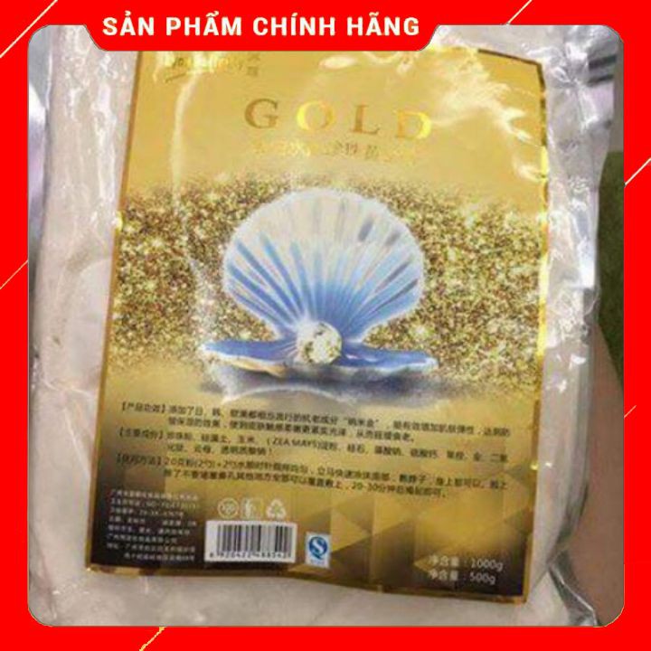 Bột mặt nạ dẻo vàng ngọc trai collagen 24k siêu trắng siêu mịn mát