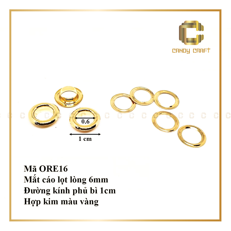 Mắt cáo 1 mặt tán - phụ kiện làm túi xách