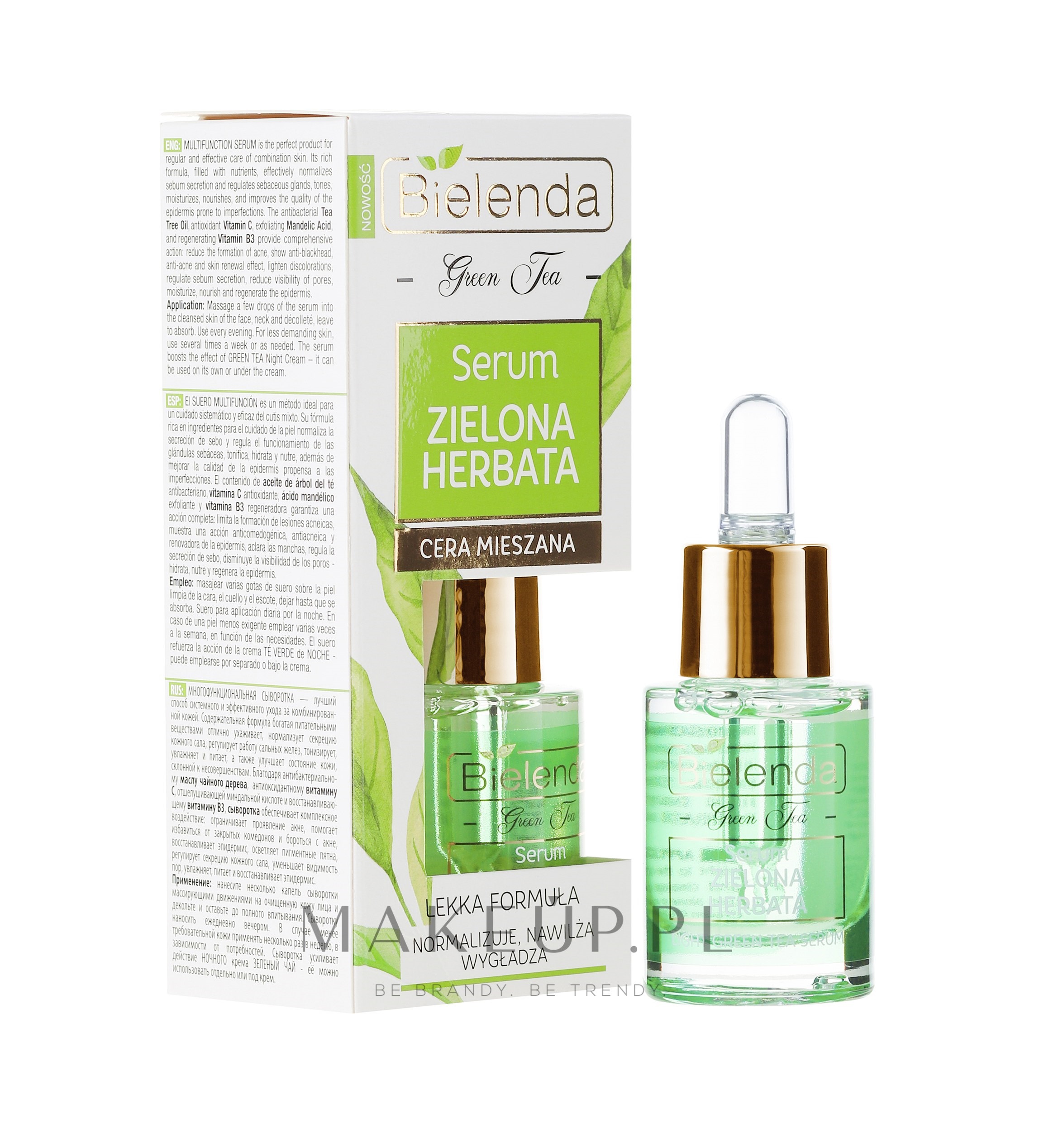 Serum Bielenda Zielona Herbata Trà Xanh Cải Thiện Da Mụn Dầu Và Chống Lão Hóa 15ml