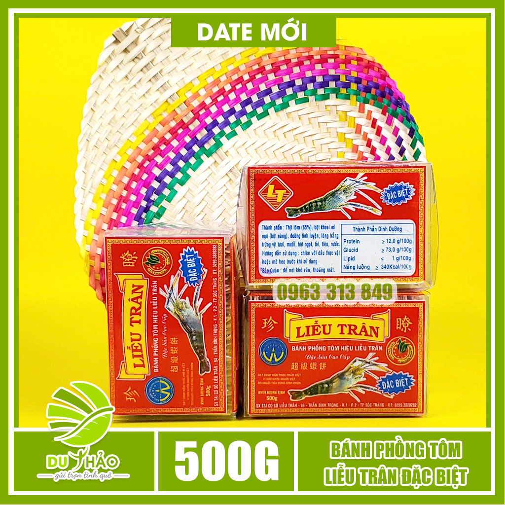500gr bánh phồng tôm đặc biệt liễu trân, đặc sản sóc trăng