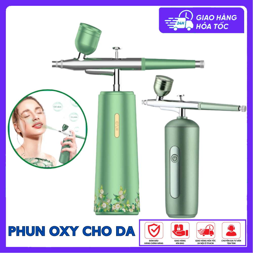 Máy phun oxy nano cấp ẩm cho da, thuc đẩy hấp thụ dưỡng chất giúp da mềm mại sáng bóng,bảo hành 12 tháng