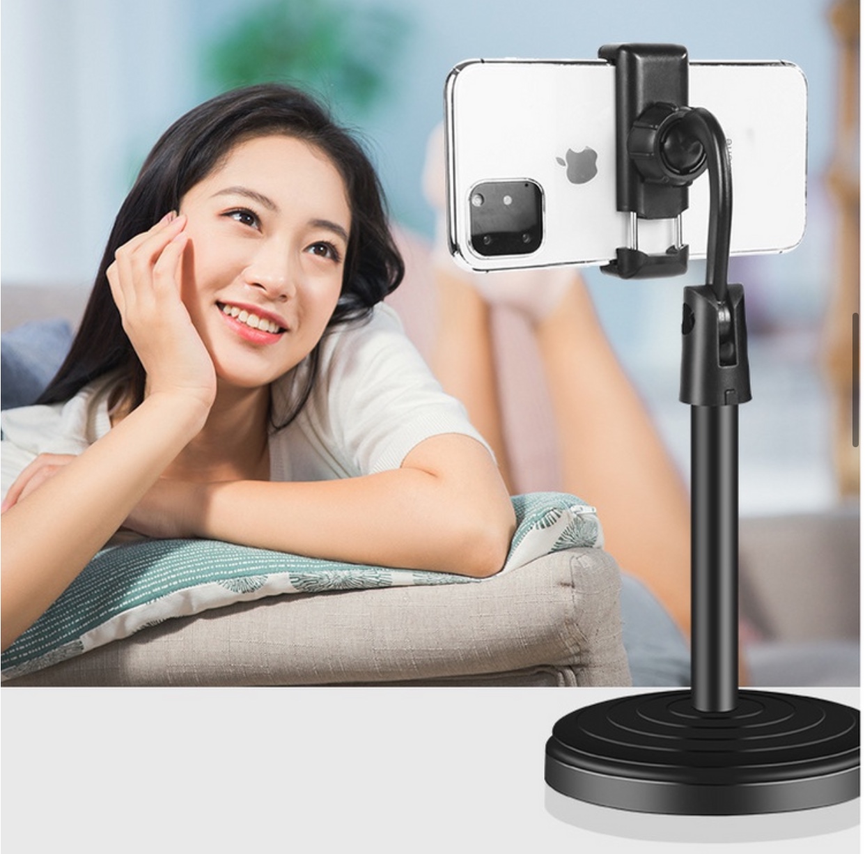 [LOẠI TỐT] GIÁ ĐỠ KẸP ĐIỆN THOẠI CHUYÊN LIVESTREAM TỰ SƯỚNG CÓ THỂ KÉO DÀI ĐIỀU CHỈNH KÍCH THƯỚC TÙY THÍCH - GIÁ ĐỠ ĐIỆN THOẠI MÁY TÍNH BẢNG TỰ QUAY VIDEO TIKTOK SIÊU DỄ DÀNG CÓ ĐỂ TRÒN ĐẶT TRÊN BÀN CỰC CHẮC CHẮN
