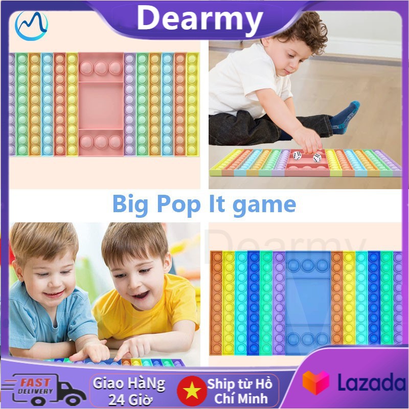 Pop It Bàn Cờ Fidget Toys Bộ Bàn Cờ Đồ Chơi Vui Nhộn Dành Cho Trẻ