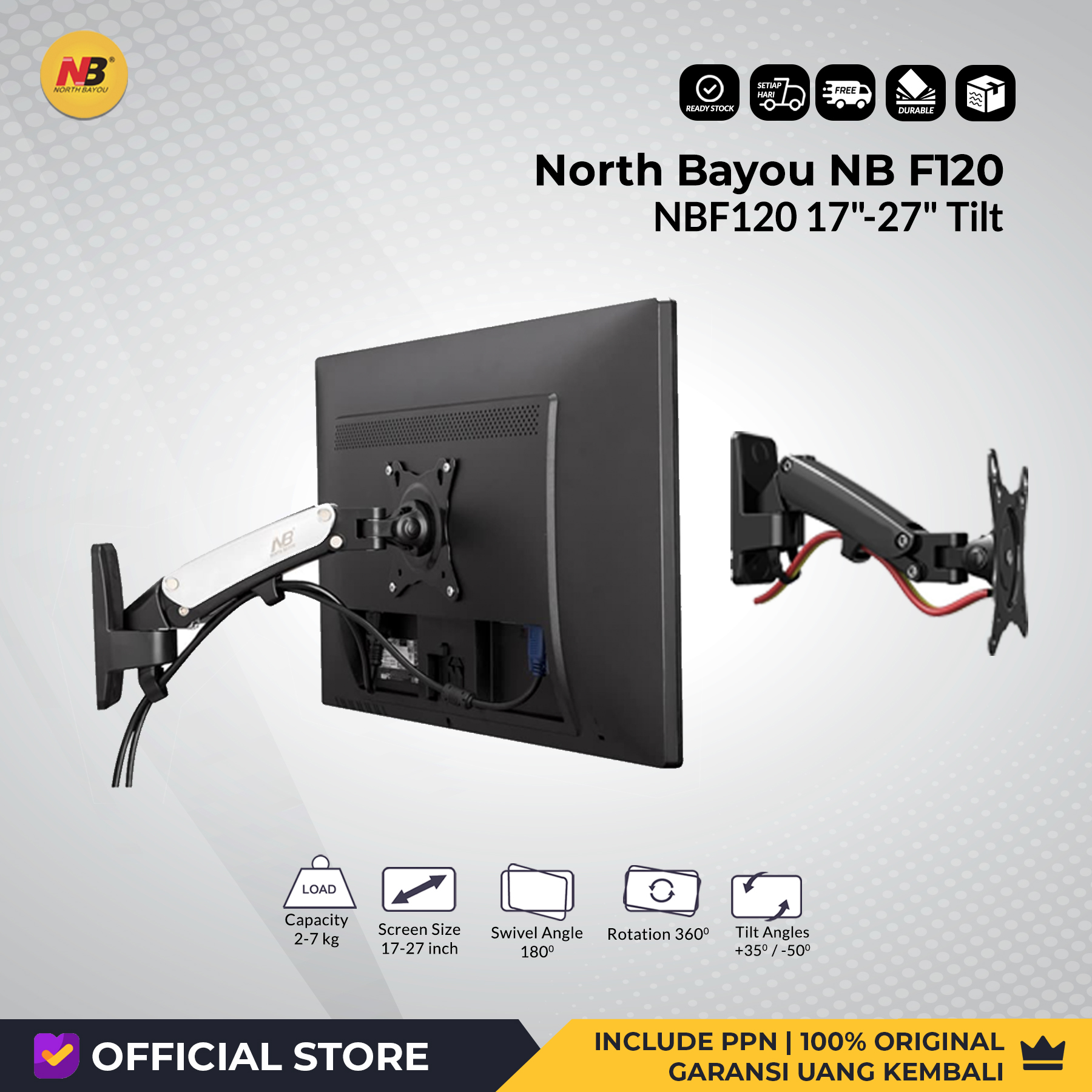 Giá Treo MÀN HÌNH MÁY TÍNH F120 (17-27inch)HÀNG CHÍNH HÃNG giá rẻ
