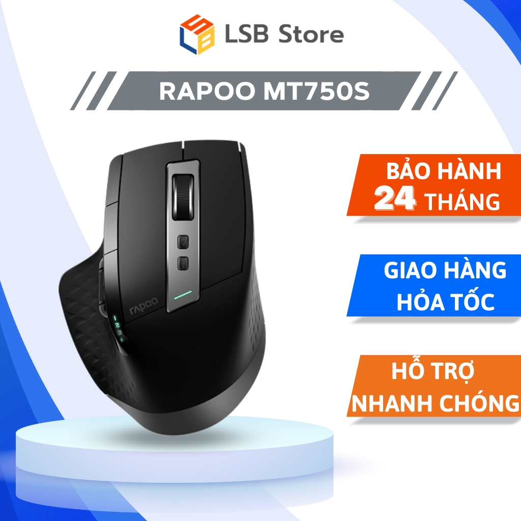 Chuột không dây rapoo mt750s | hàng chính hãng | bảo hành 24 tháng | lsb store