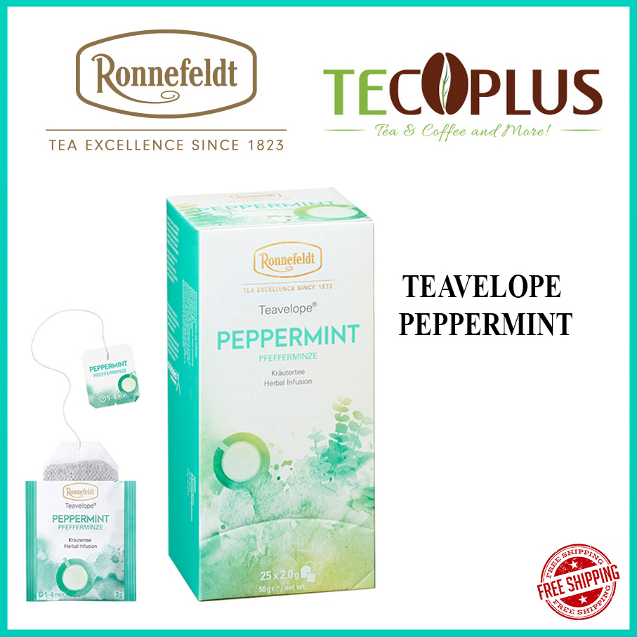 Trà Túi Lọc Trà Ronnefeldt tea - Teavelope Peppermint 1 hộp / 25 Sachets