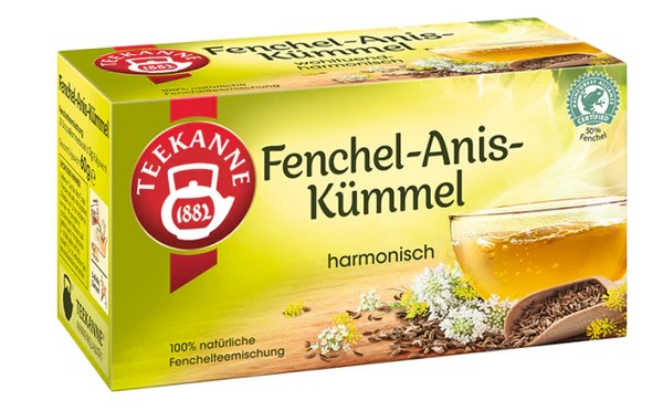 Made.in.Germany✨ - ☕🌿Trà Thảo Mộc Hương vị thiên nhiên hỗ trợ tiêu hóa Teekanne 1882 Fenchel Anis Kümmel (20bags)