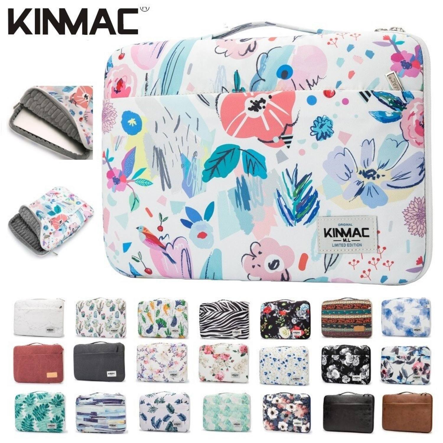 Túi chống sốc macbook laptop hoa văn 360 có tay xách KinMac-M384-túi chống sốc nữ