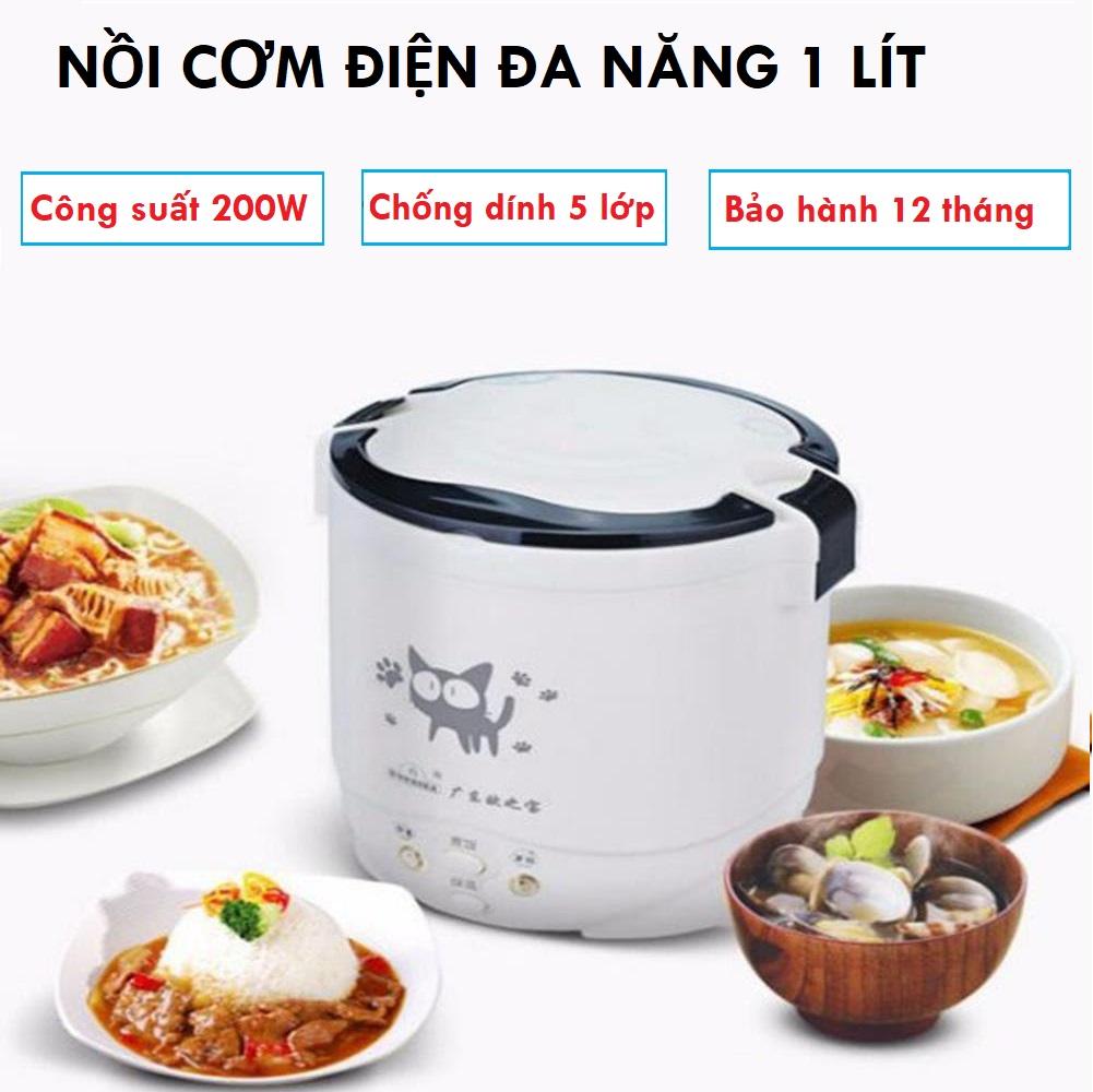 Nồi Điện Mini, Hộp Cơm 3 Tầng Cắm Điện, Nồi Cơm Điện Mini Công Suất 200W, Lòng Nồi 5 Lớp Chống Dính Cao Cơm Nấu Ngon Chỉ Sau 15 Phút Tiết Kiệm Thời Gian, Nồi Thay Thế Cho Hộp Cơm Văn Phòng Tiện Lợi.