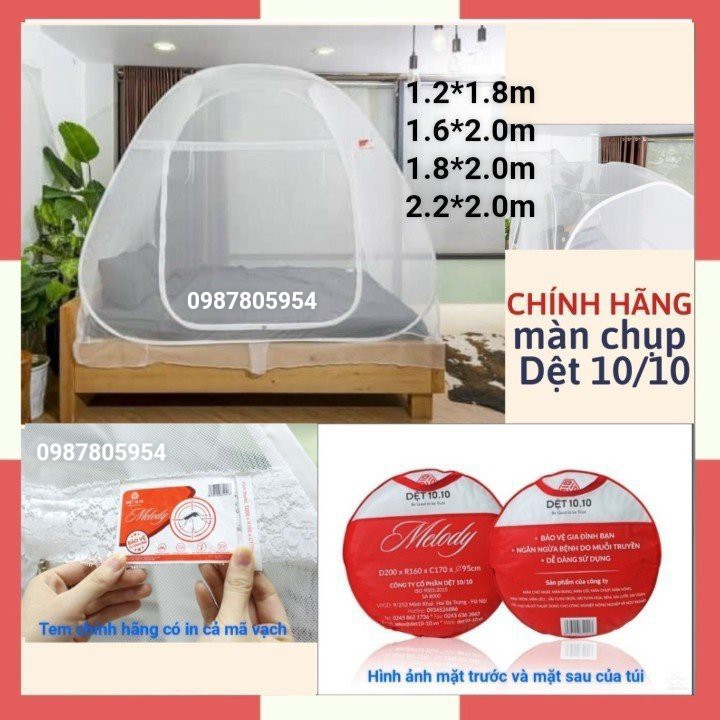 Màn chụp tự bung dệt 10/10, màn tự bung đỉnh rộng melody dệt 10/10, đủ kích thước, mùng chụp tự bung, màn chụp tự bung