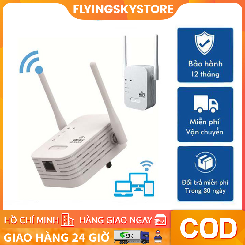 【Vận chuyển 24 giờ Kích Sóng Wifi 4 Râu Ăng Ten Phát Xuyên Tường Chuẩn N Tốc Độ 300mbps Màu Trắng Bộ Kích Sóng Wifi Thu Phát Mở Rộng Khuếch Đại Sóng Wifi USB Wifi Kiêm Router Wifi Băng Tần Rộng - STech VN