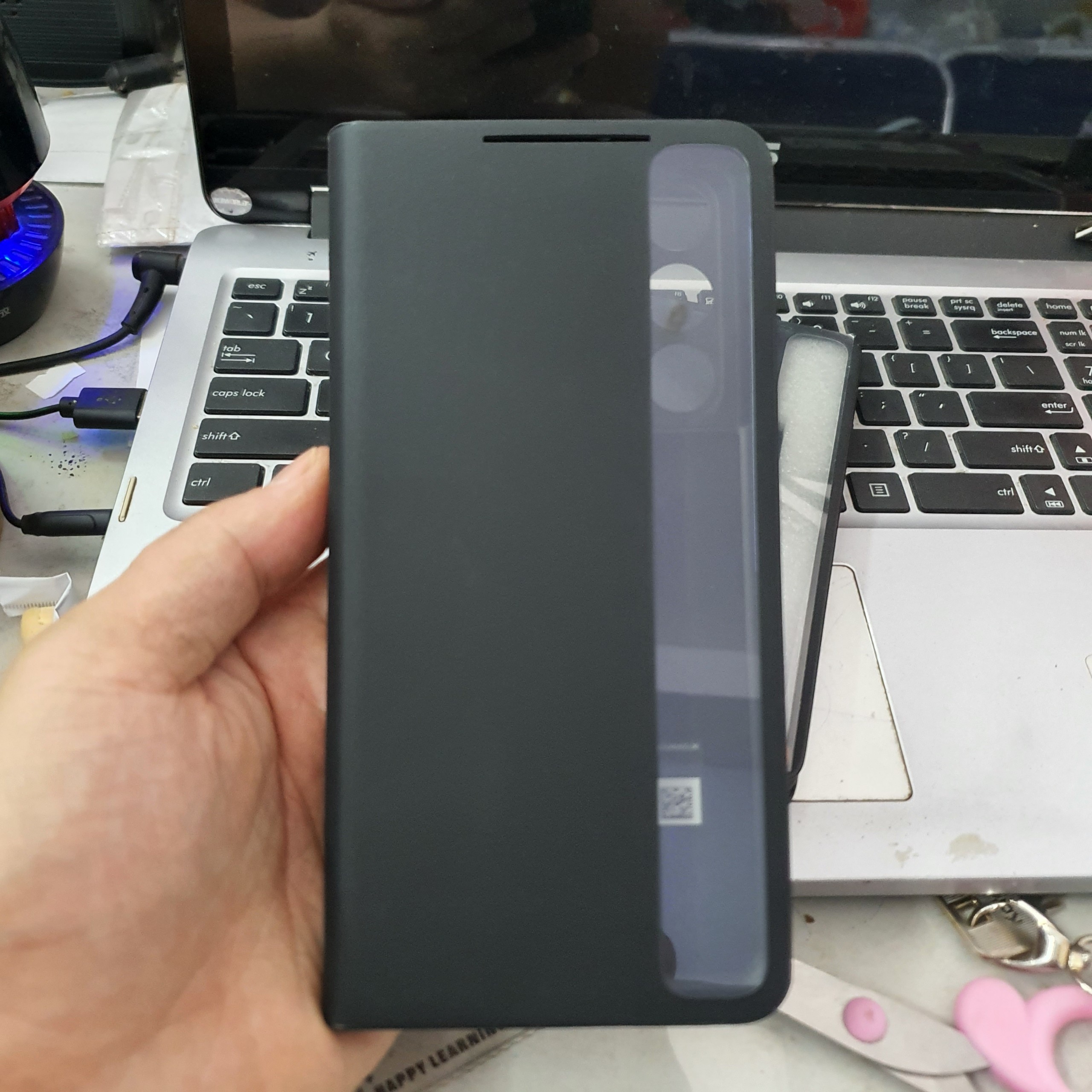Bao da clear view samsung s21 ultra chính hãng, có khe cắm bút