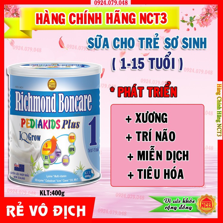 [Freeship + giảm 5% khi mua 2]( Rẻ vô địch ) PEDIAKID (400G) Sữa Bột Phát Triển Chiều Cao, Cân Nặng, Trí Não Cho Bé ( hàng chính hãng công ty NCT3 ) [ Sản phẩm công ty NCT3 ]