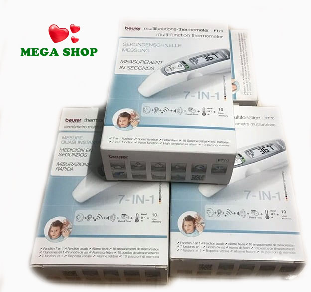 Nhiệt kế điện tử đo trán tai Beurer FT70 7 trong 1 - Hàng nội địa Đức
