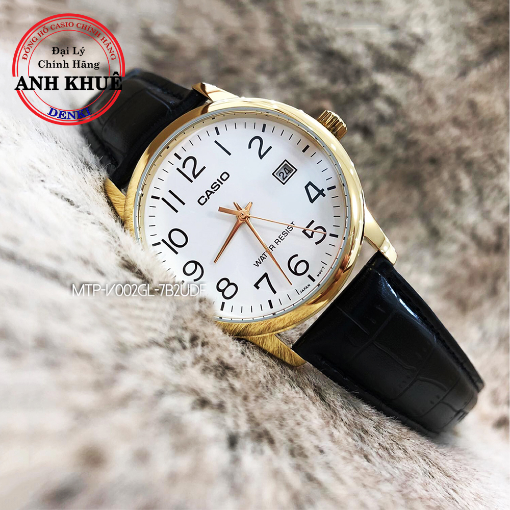 Đồng hồ nam dây da casio standard anh khuê mtp-v002gl-7b2udf cao cấp