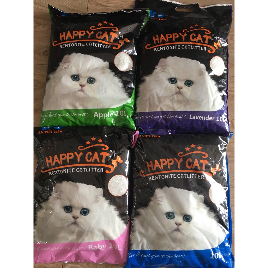 Combo 2 gói cát mèo happy cat - cát vệ sinh cho mèo 10l