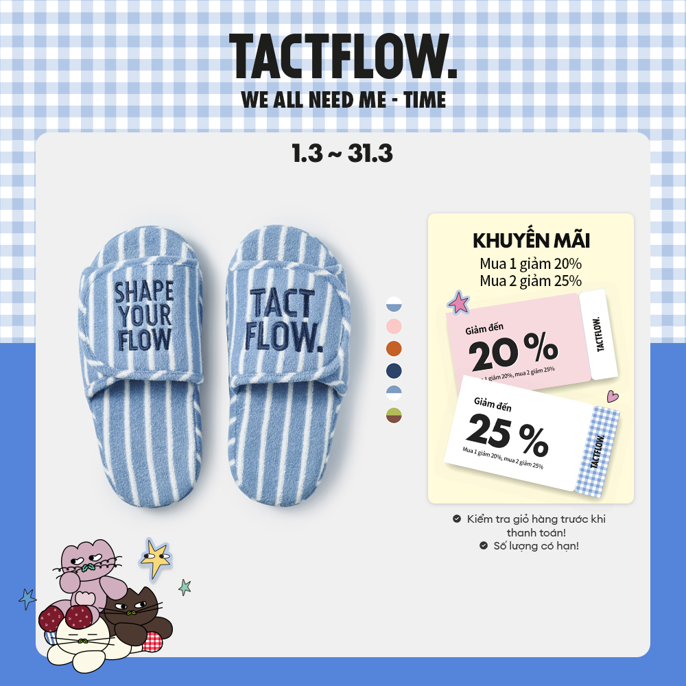 Dép đi trong nhà TACTFLOW Comfy slipper TFH size S / M - Nhiều màu