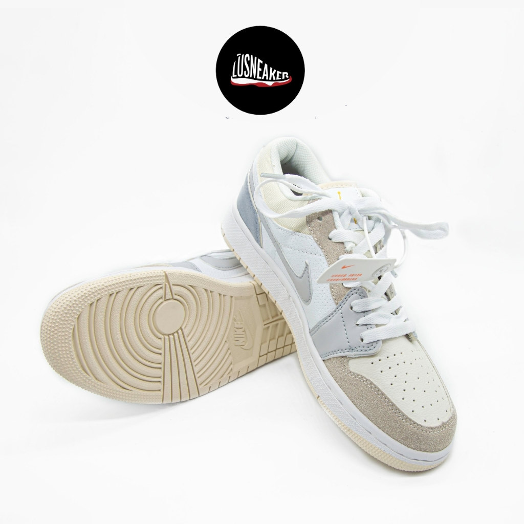 Giày jd1 paris chuẩn 11 giày sneaker jd 1 màu xám cổ thấp , size nam nữ 36-43
