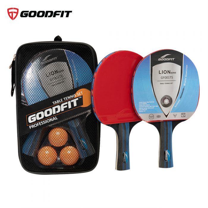 Bộ 2 Vợt Bóng Bàn Tặng Kèm 3 Bóng Goodfit GF001T - Chất Liệu Gỗ Dương Cao Su Mặt Vợt Làm Từ Cao Su Có Độ Nảy Đều Xoáy, Là Mẫu Vợt Chất Lượng Phù Hợp Với Những Người Chơi Công Thủ Toàn Diện, Tay Cầm Cực Kỳ Chắc Chắn