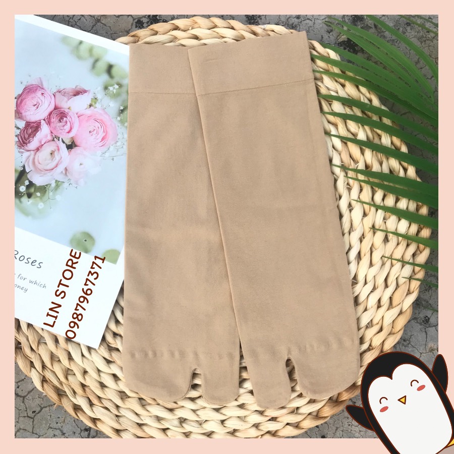 Vớ da chống nắng dày mịn - tất da xỏ ngón