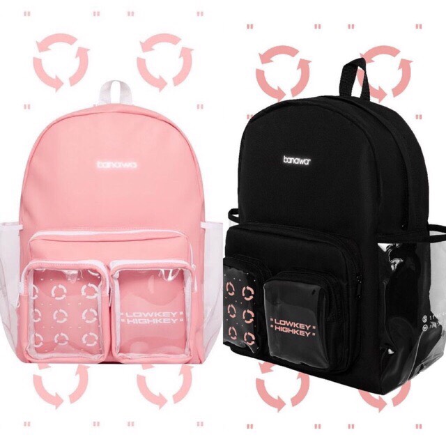 BALO BANAWA LOWKEY HIGHKEY BACKPACK UNISEX ( CÓ SẴN  ĐEN HỒNG)