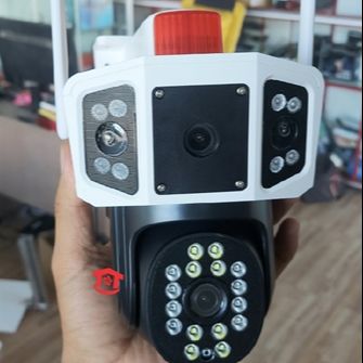 Camera ip wifi yoosee ptz ngoài trời 3 mắt quay 360 độ 6mp