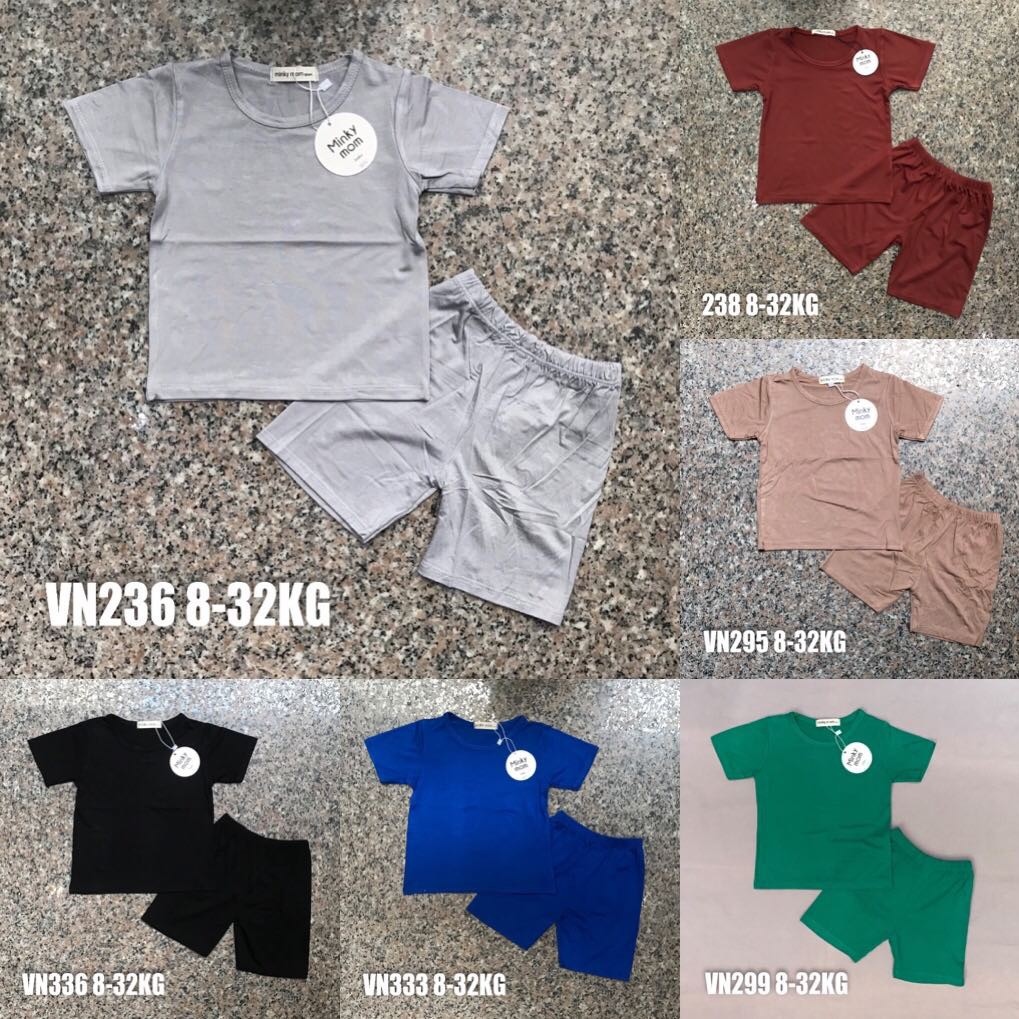 Bộ Minky Mom Cộc Tay Ngắn Tay. Bộ Mimky Mom siêu mềm mịn mát cho bé trai bé gái Size Từ 80-150(8-32KG).
