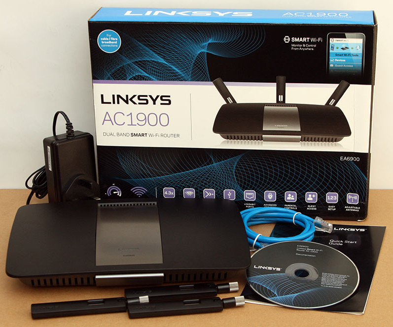 Smart store - bộ router wifi mạnh xuyên tường linksys ea6900 ac1900 smartband 5ghz