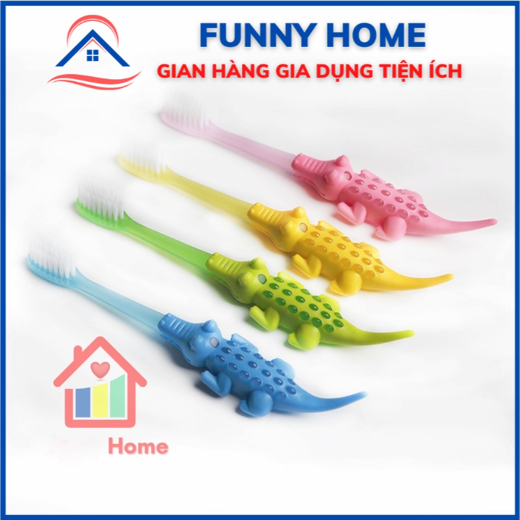 Bàn chải đánh răng cho bé lông siêu mềm, bàn chải đánh răng trẻ em Funny Home